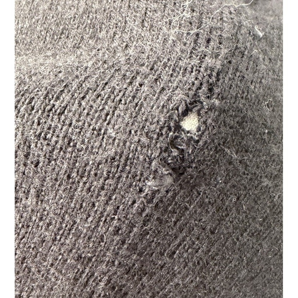 Abercrombie & Fitch Black Cotton V-neck Sweater Size XS Soft A&F Sweater Logo - Picture 4 of 6
